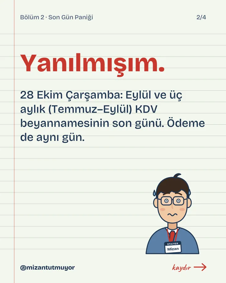 KDV yarın!, kart 2