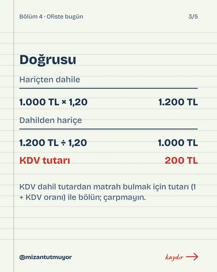 1.200'ün üstüne bir KDV daha, kart 3