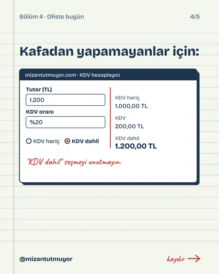 1.200'ün üstüne bir KDV daha, kart 4