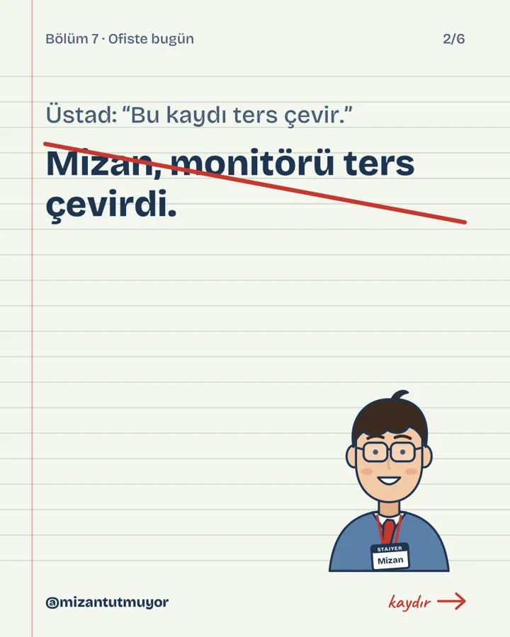 Monitörü ters çevirdim, kart 2