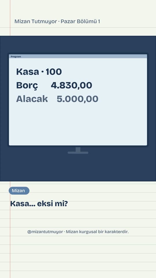 Pazar Bölümü 1: Kasa Neden Eksi?